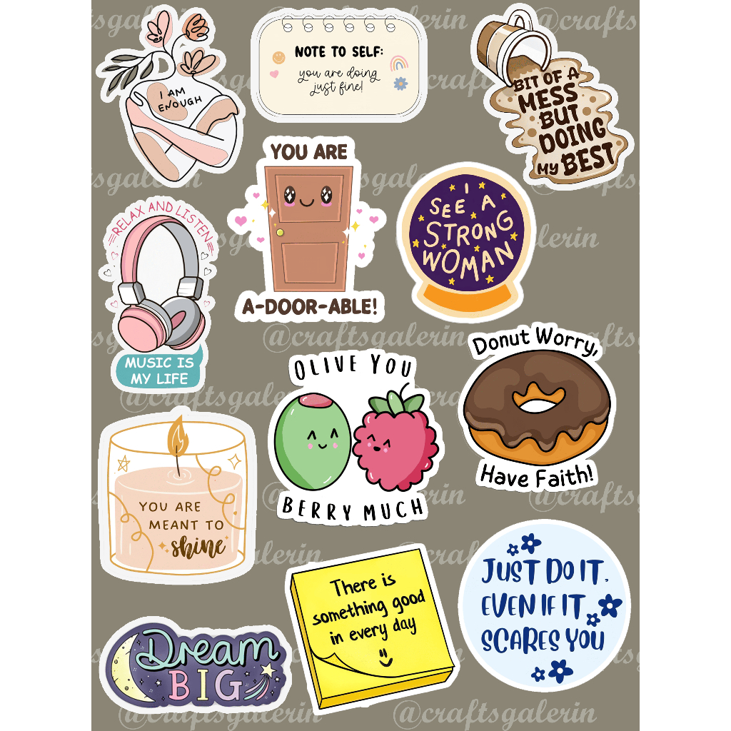 

STICKER MENTAL HEALTH AESTHETIC | STICKER CUTTING VINTAGE WATERPROOF