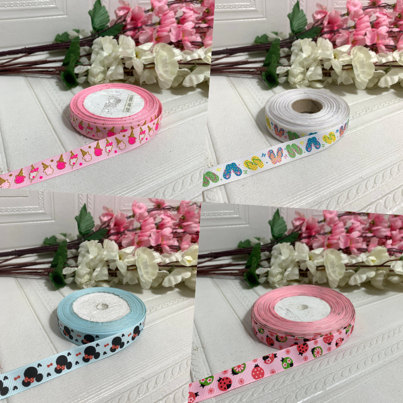 

( 3 Meter ) PITA GROSS GRAIN MOTIF 15MM 5/8 IN / 1.5CM / GROSSGRAIN HIASAN KADO PARCEL HAMPERS