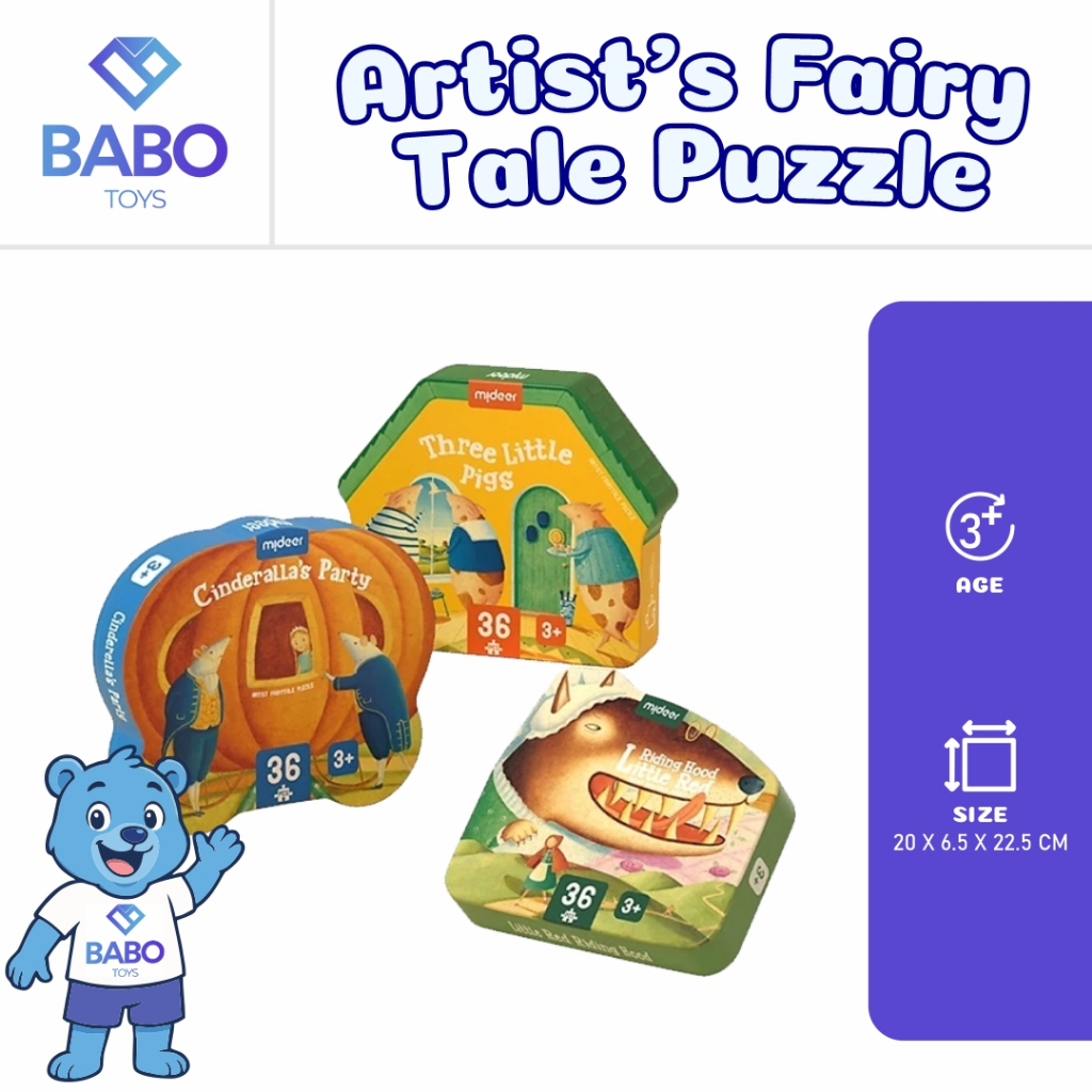 Mideer Artist's Fairy Tale Puzzle Mainan Edukasi Jigsaw Puzzle Susun Hadiah Anak