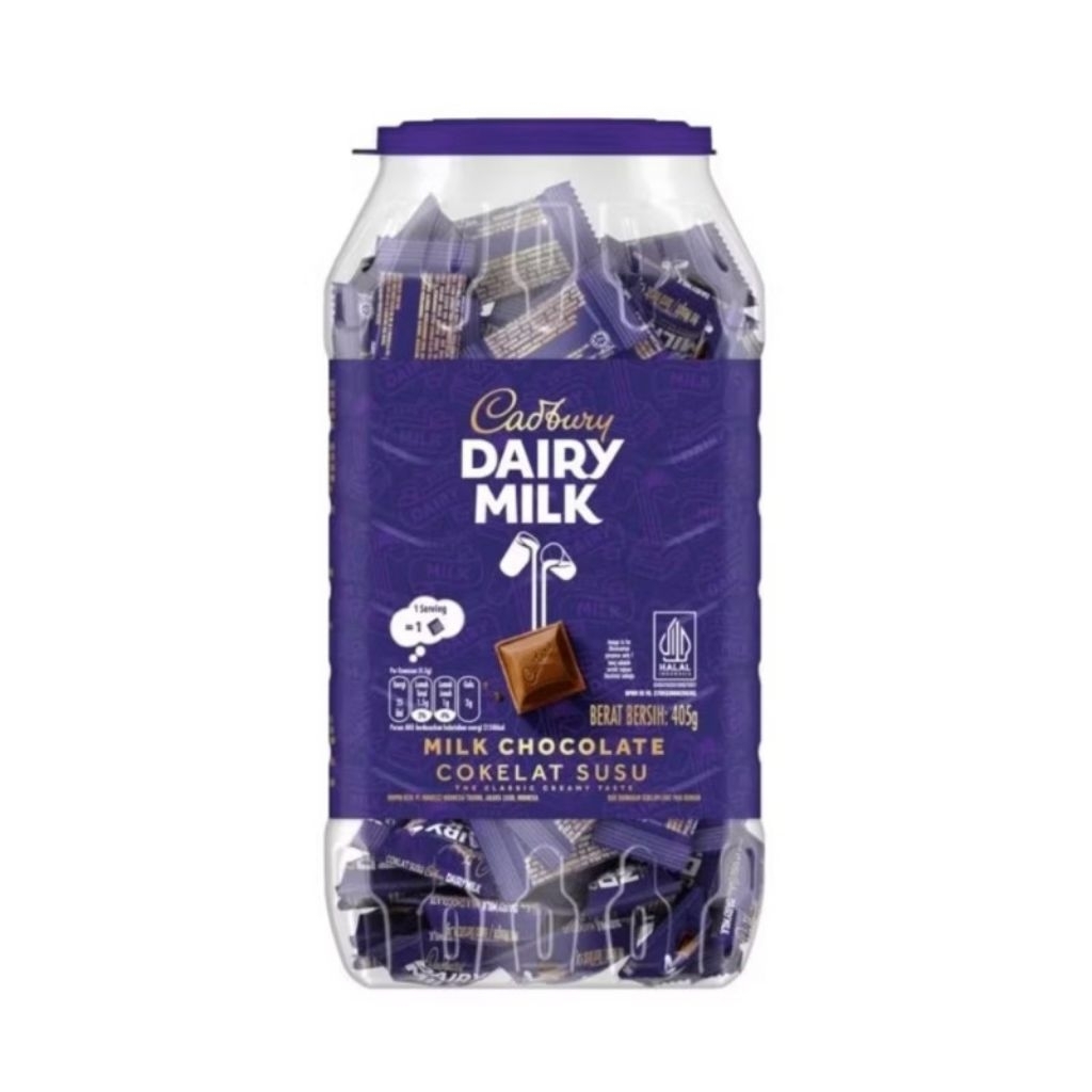 

CADBURY DAIRY MILK COKLAT NEAPS JAR 382GRAM Ready