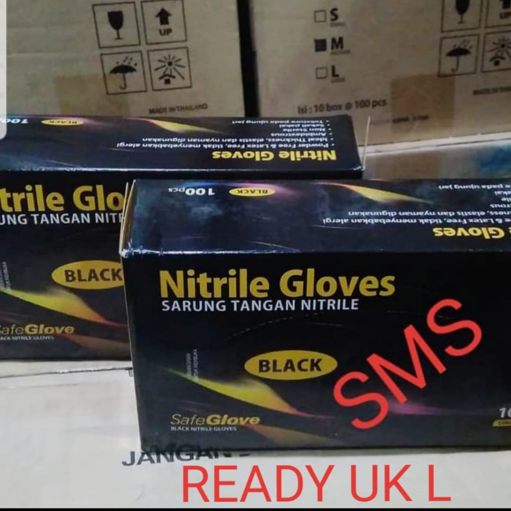 Sarung Tangan Nitrile Black / SafeGloves Nitril Black