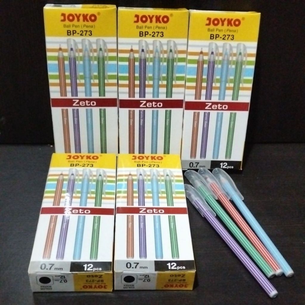 

Bolpen/Pena/Ballpen JOYKO BP-273 ZETO 0.7MM HITAM 1 PAK ISI 12 PCS