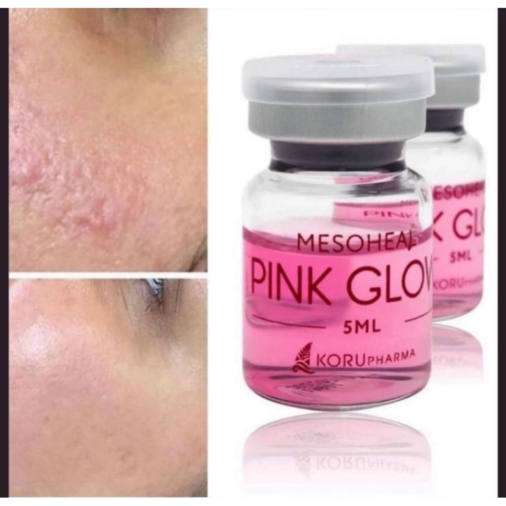 Mesoheal Pink Glow serum dna salmon skin booster dna salmon berkualitas