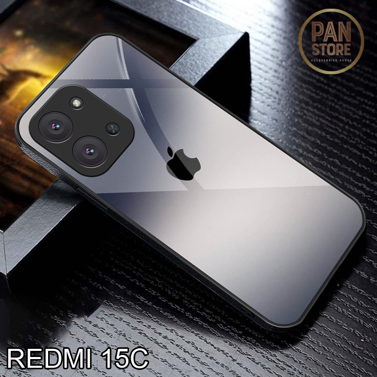 Softcase Glass case Redmi 15C Terbaru 2025 - Case - Softcase Redmi 15C  Mewah Elegant full cover