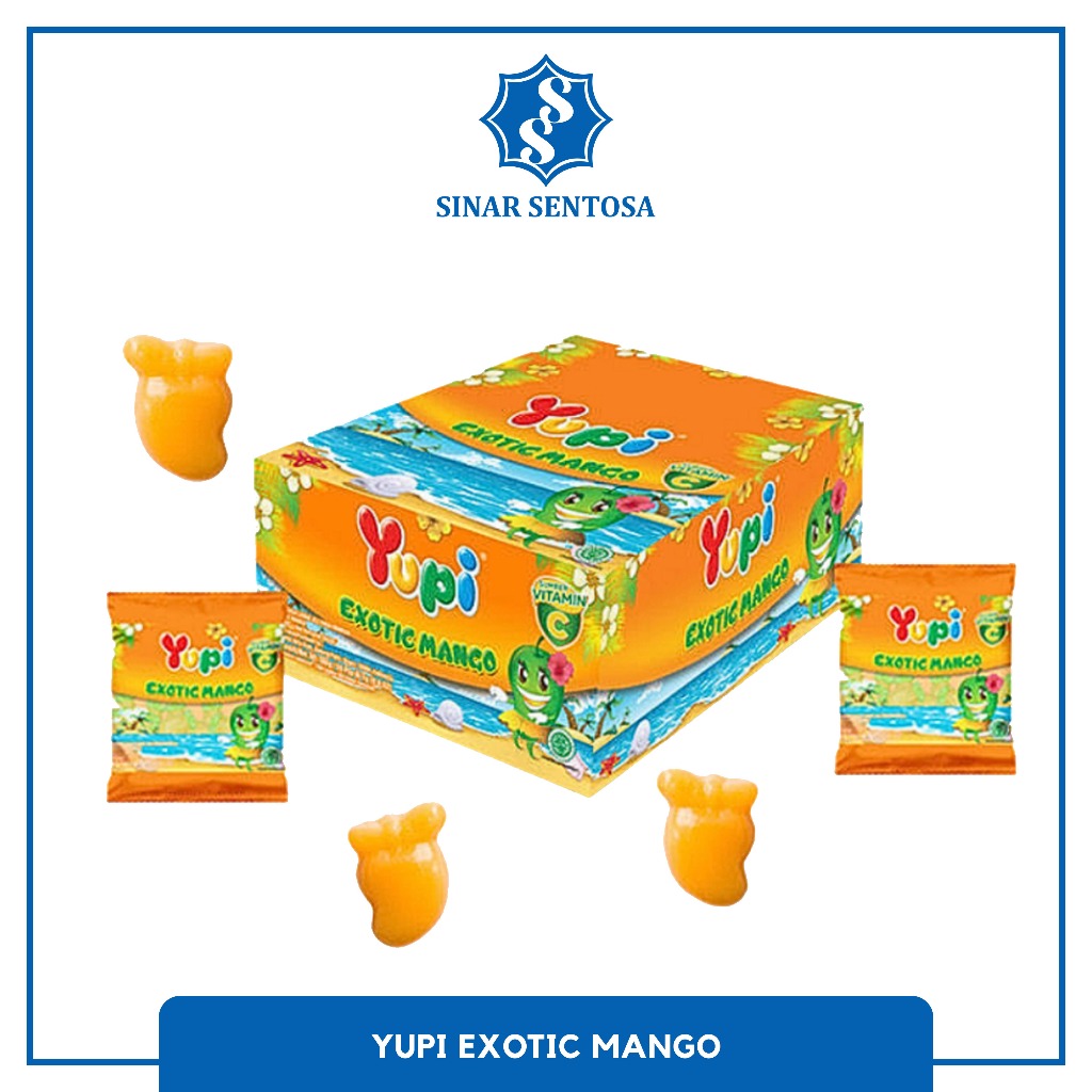 

Yupi Exotic Mango Jelly Rainbow Rasa Buah Kenyal Manis – Original 1 Box