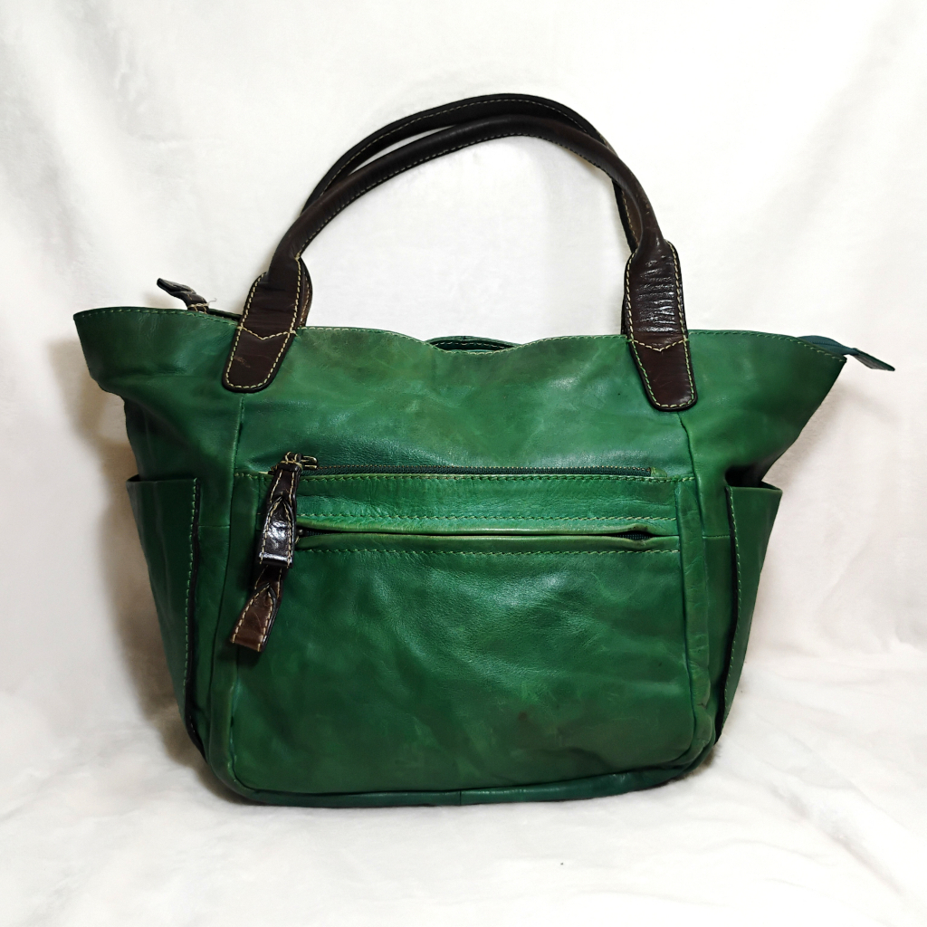 [PR3LOVED] Tas kulit asli Kulas Tote bag Hijau Jotol Orlginal Br@nd Col0rad0