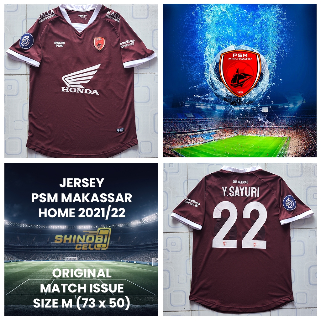 Jersey PSM Makassar Home 2021 / 22 Y. SAYURI #22 Size M