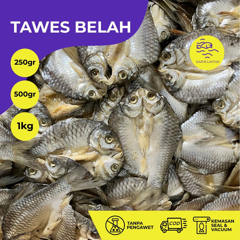 

Ikan Asin Tawes Belah Berat 250 gram, 500 gram, & 1 kg
