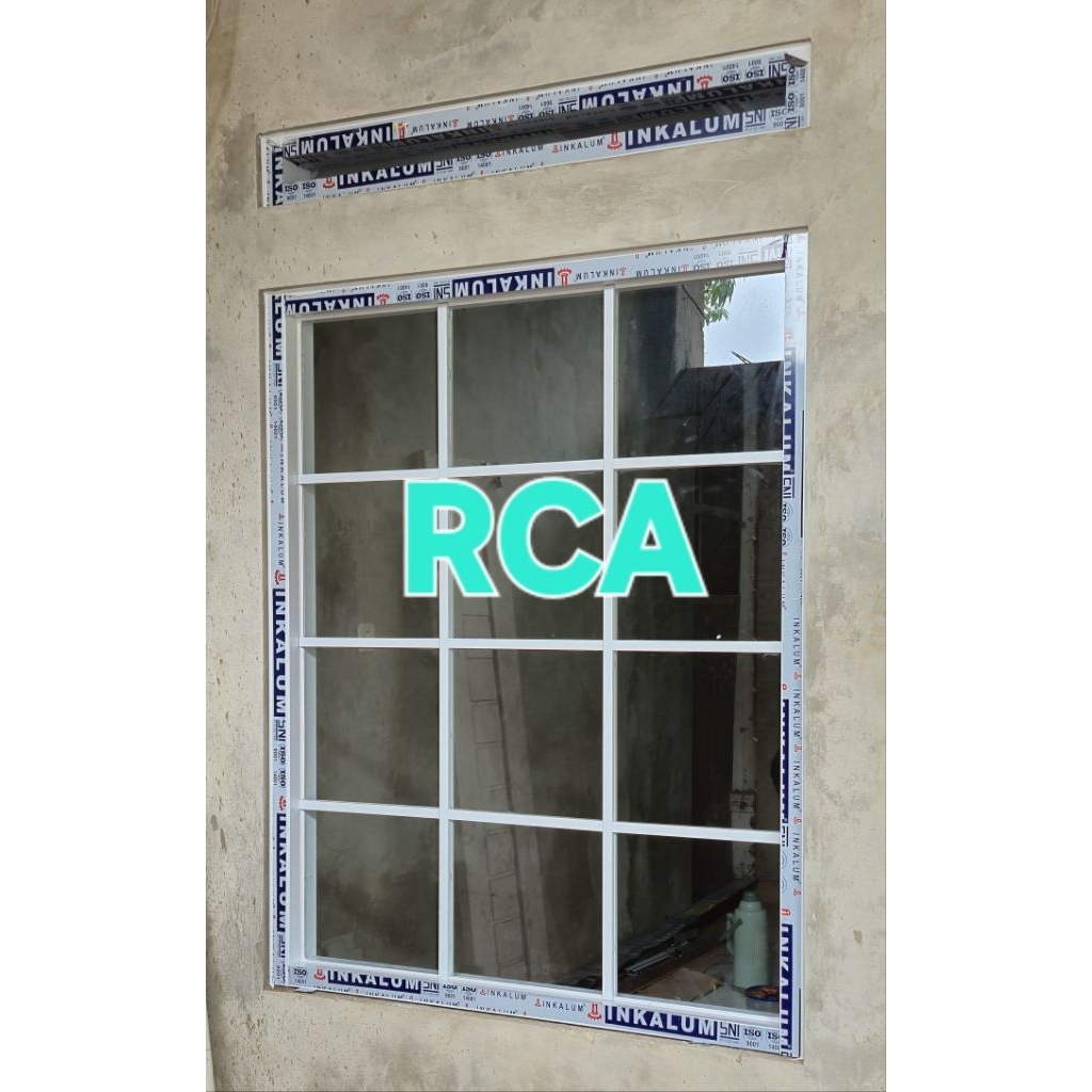 Jendela kaca mati aluminium 150 x 120