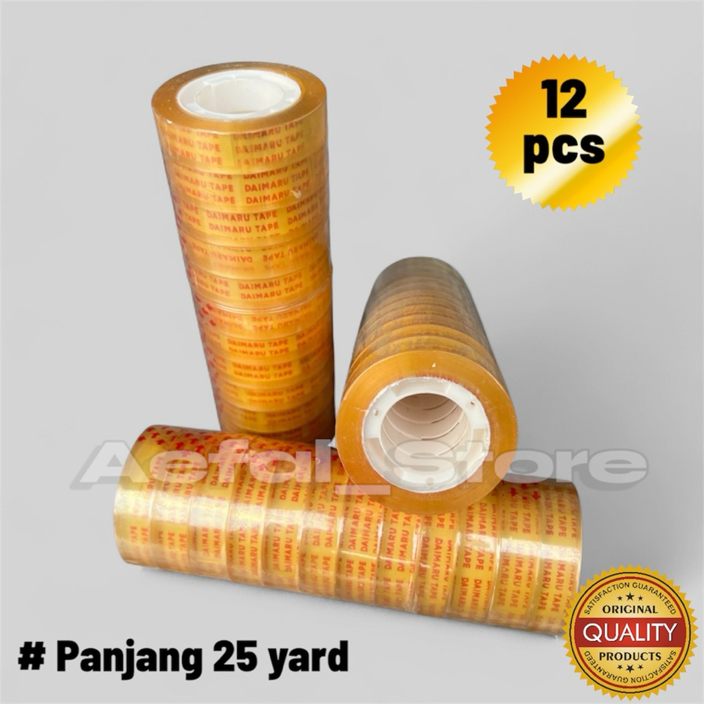 

1 Slop Isolasi Solasi Kado Bening 12 mm x 25 yard (12 pcs)