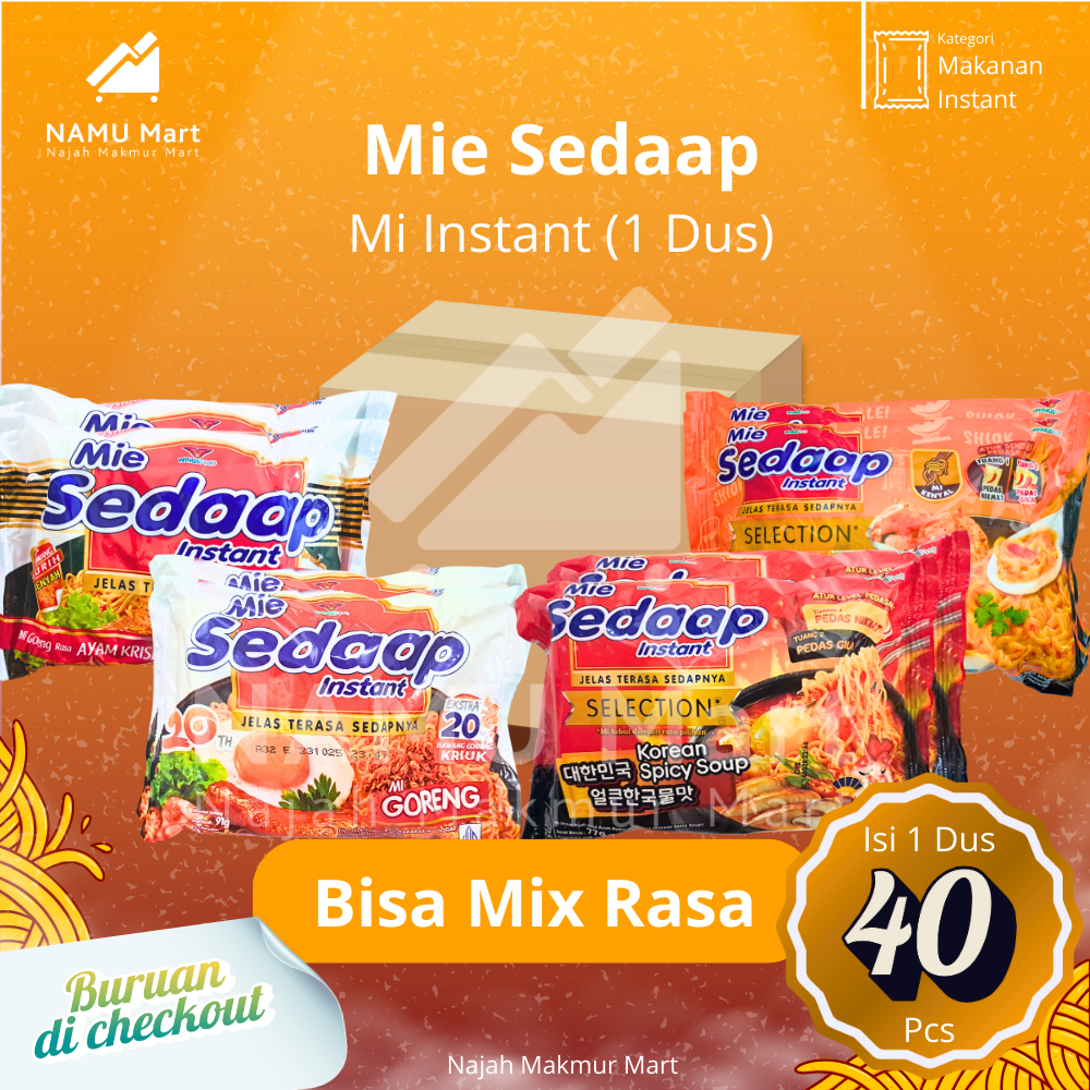 

Mie SEDAAP All Variant-Mie Instan Halal BPOM (Dus)