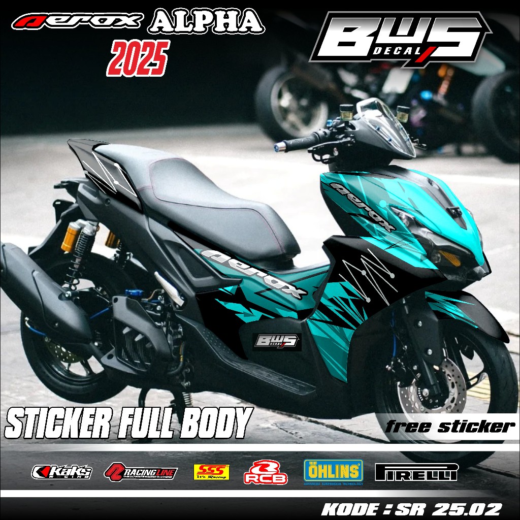 COD Sticker Yamaha Aerox Alpha Turbo Full Body Tahun 2025 Sticker Decal Full Body Aerox Alpha Turbo 