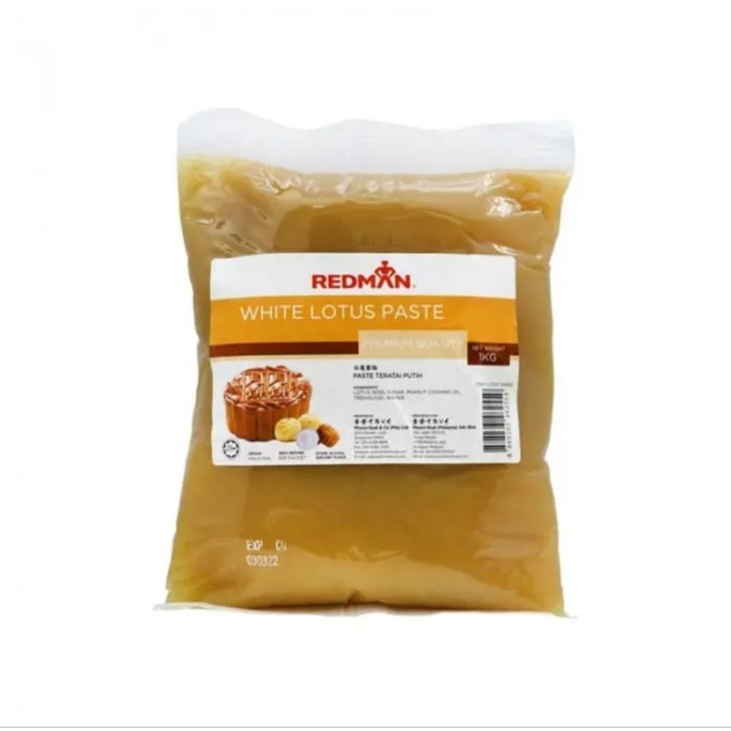 

Redman Mooncake Fillings white lotus no added sugar isian mooncake pasta biji teratai