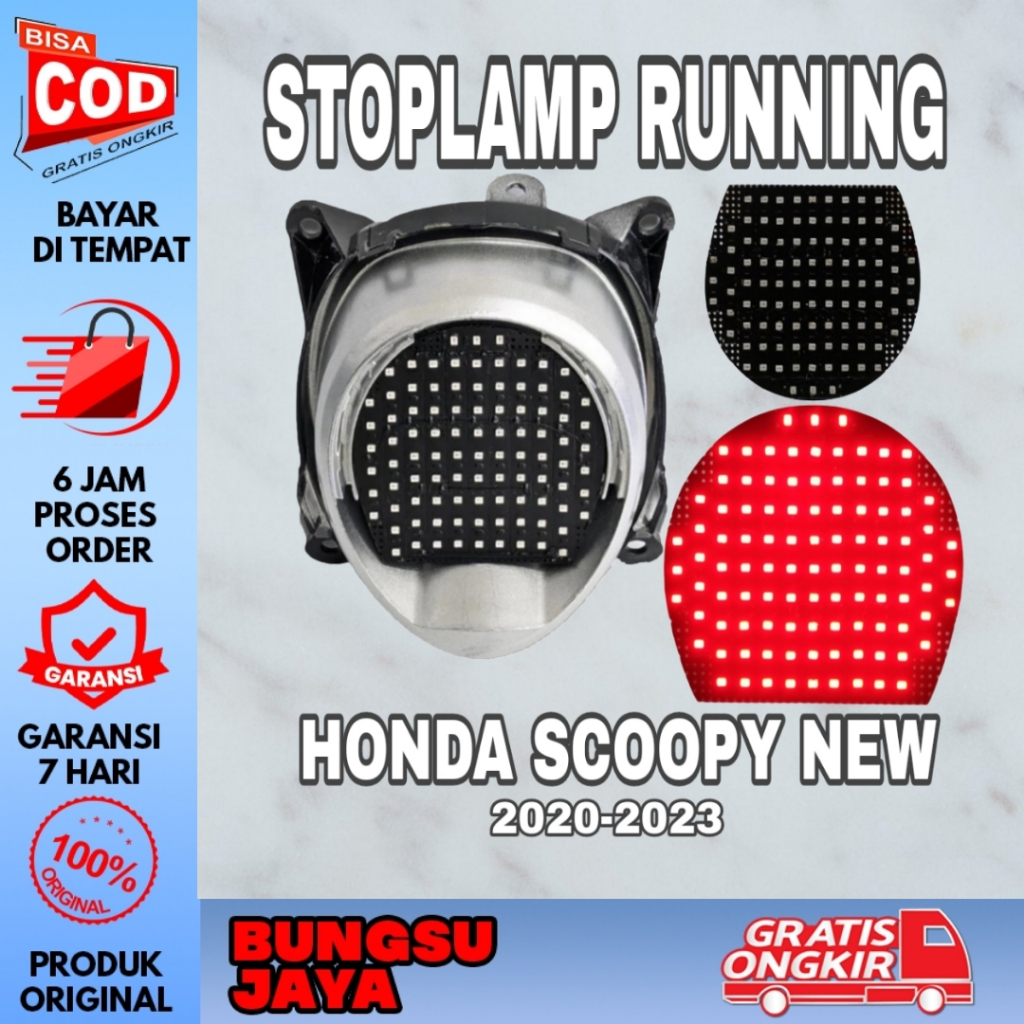 Lampu Stoplamp Running HONDA SCOOPY NEW 2020 2021 2022 2023 / Lampu Belakang Honda Scoopy New presti