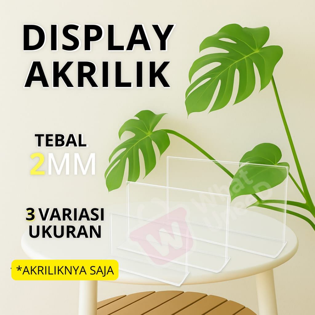

Display Akrilik Landscape Bening/Tempat Brosur/Tempat Barcode/Display Menu/Qris /Tent Card Holder/Nomor Menu Meja Makan/Tempat Menu Makan/Ukuran A4 A5 A6