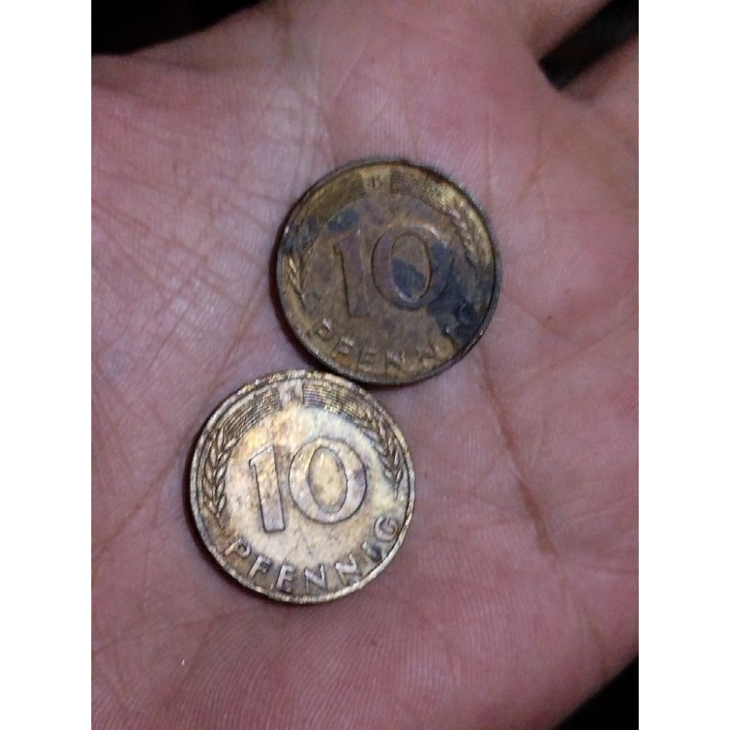 koin koleksi koin mancanegara koin Jerman 10 pfennig