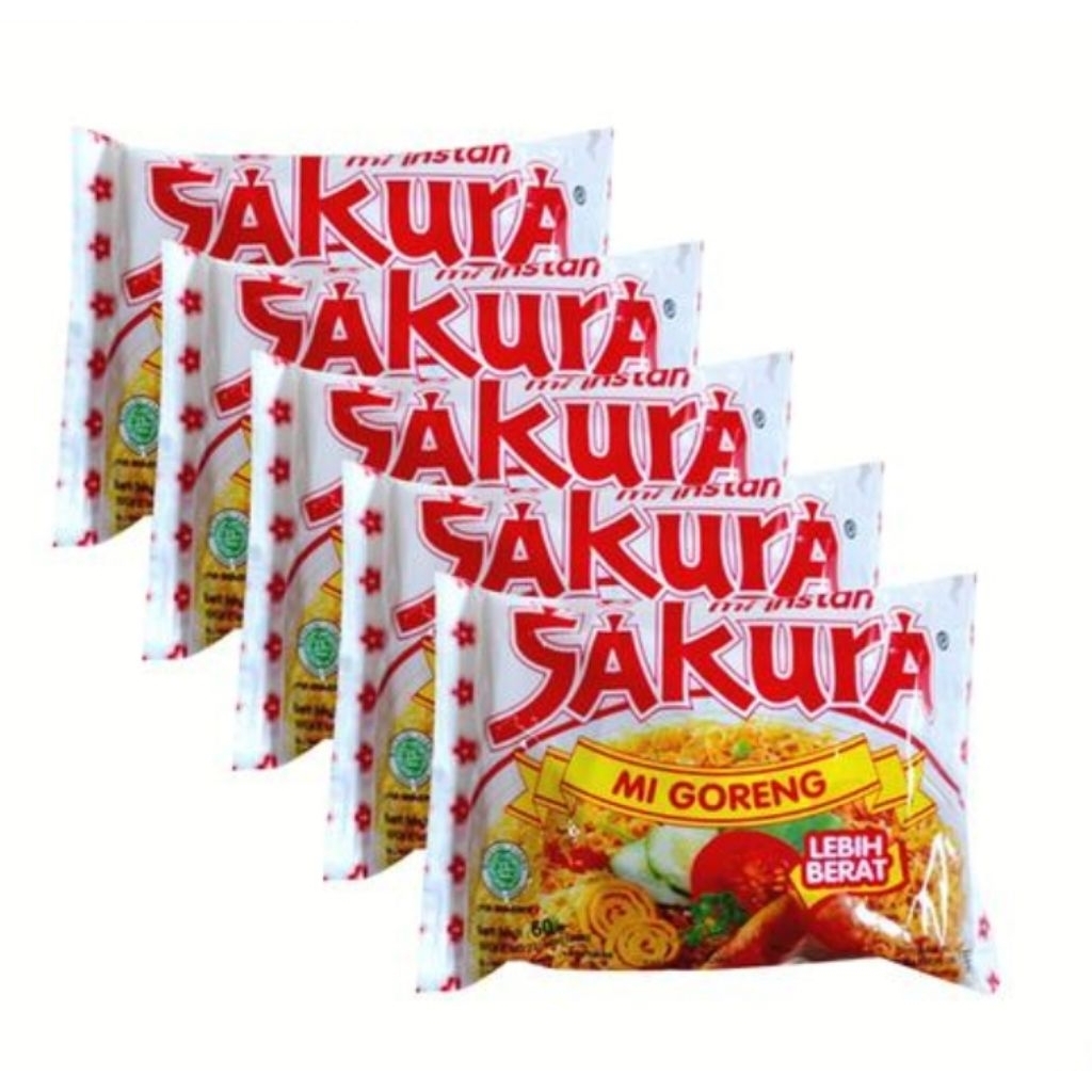 

Paket 5 Pcs - Indomie Mie Instan Goreng Sakura isi 60 Gram