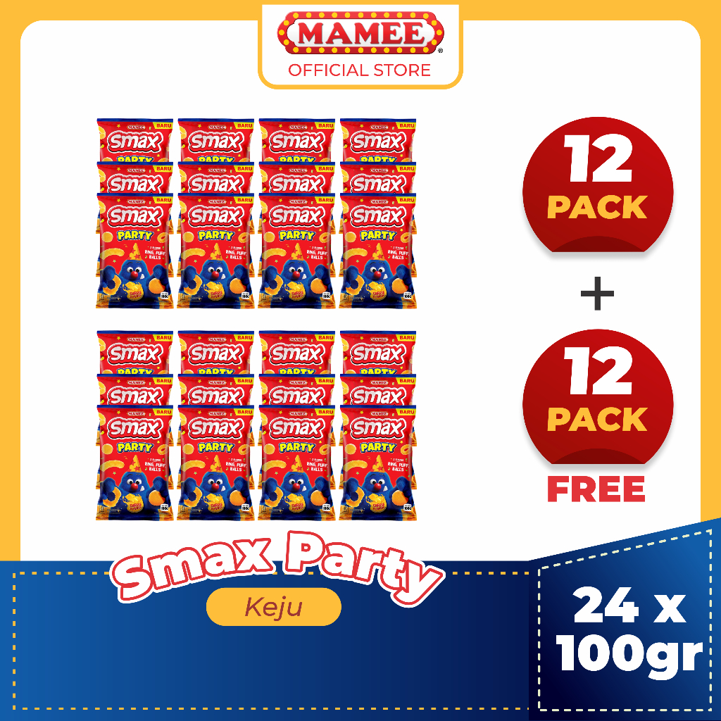 

[BUY 12 GET 12] Smax Party Cheese 100gr - 24 Pcs - ED NOV 2025