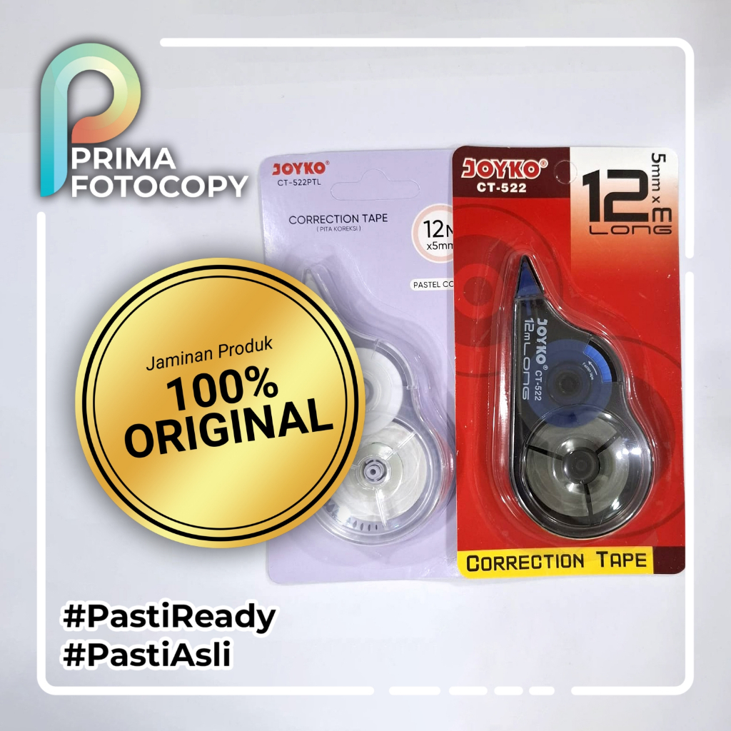 

Joyko Correction Tape 12m Kecil | Satuan Eceran | Tip ex Kering Tape x Label trondol tipe x pita