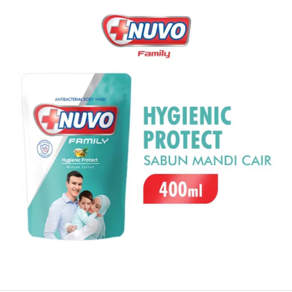 Nuvo Family Sabun Mandi Cair Anti Bakteri Minyak Zaitun Refill 400ml