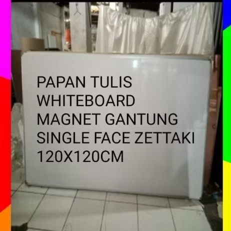 

PAPAN TULIS WHITEBOARD MAGNET GANTUNG SINGLE FACE ZETTAKI 120X120CM