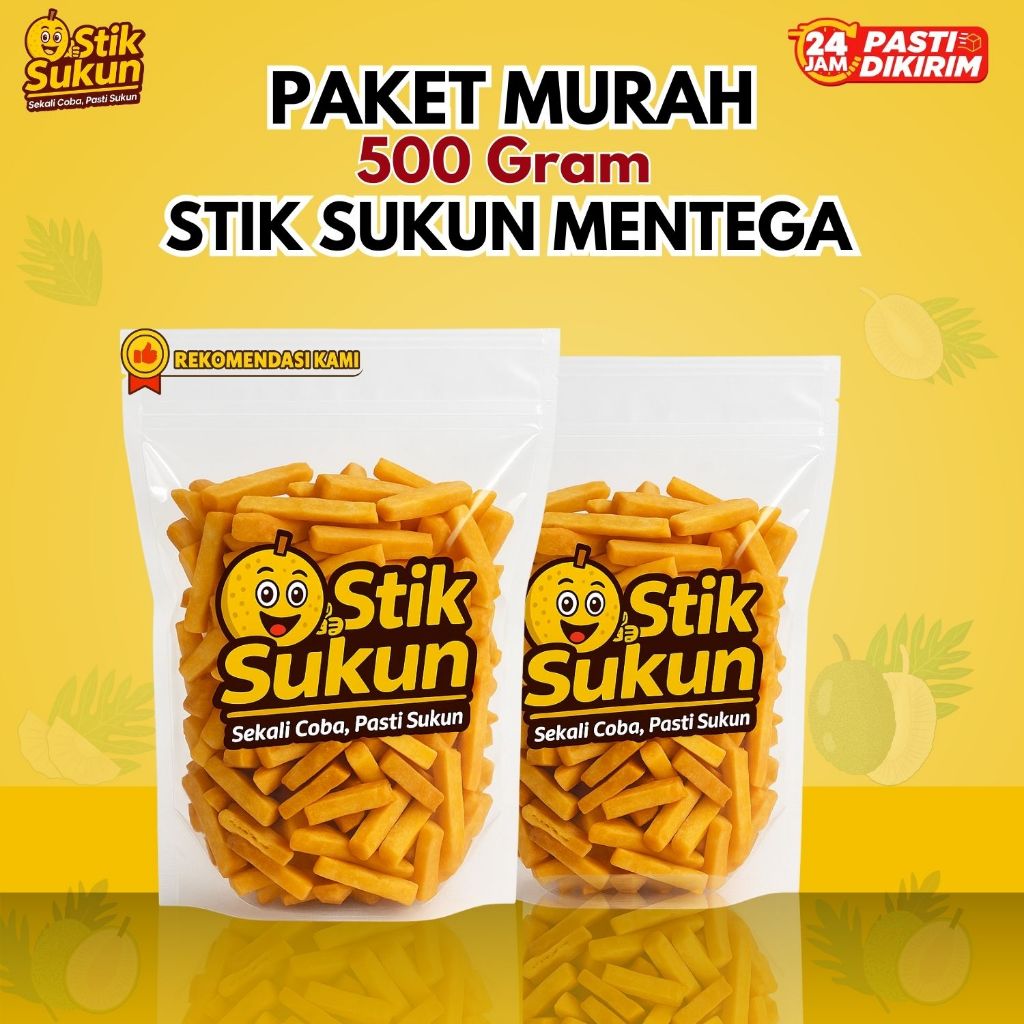 

Paket Murah 500Gram Stik Sukun Mentega Super Besar Gurih Asin Camilan Cemilan Renyah Crispy Enak Halal