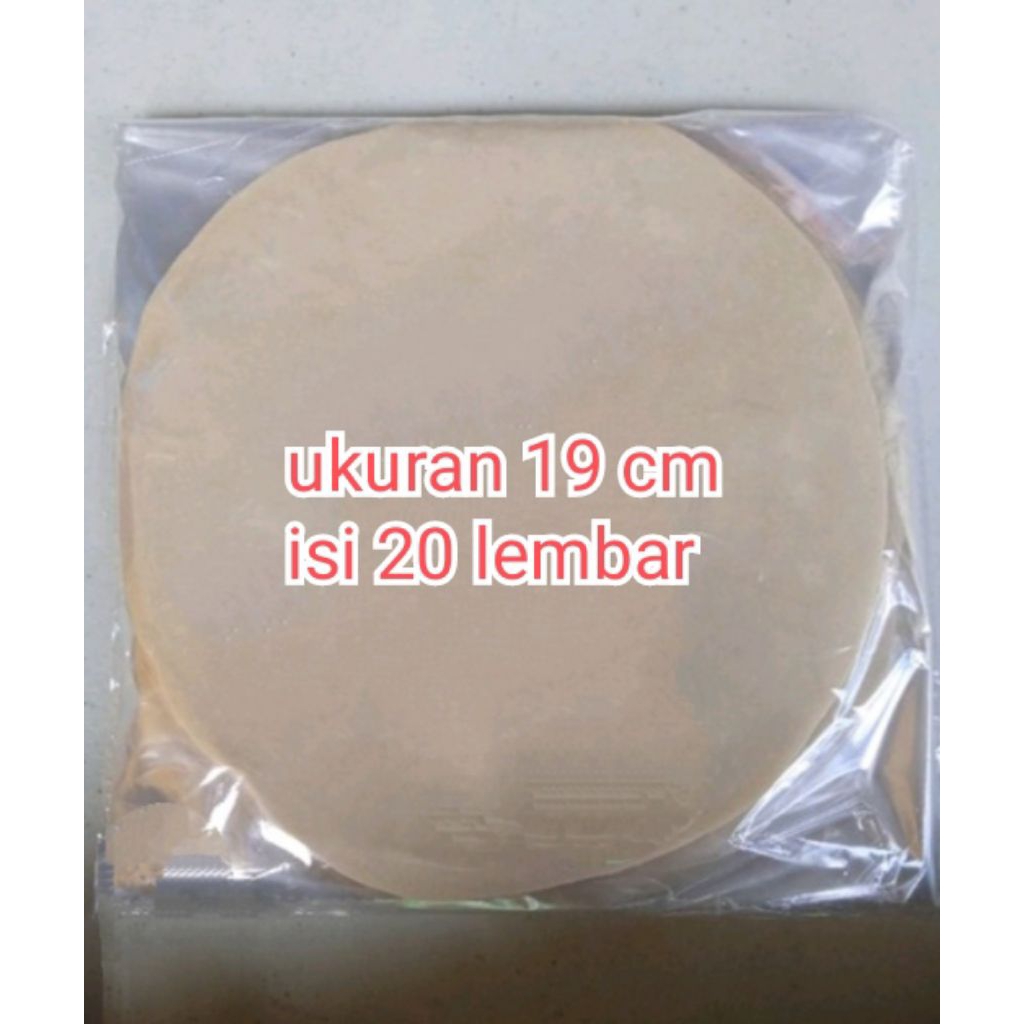 

tortilla kulit kebab ukuran 19 cm isi 20