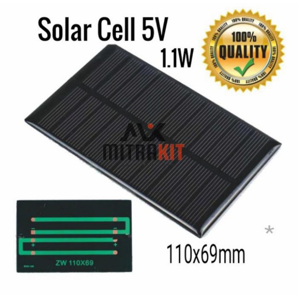 Panel surya solar cell mini 5V 1.1watt Tenaga Surya 5V