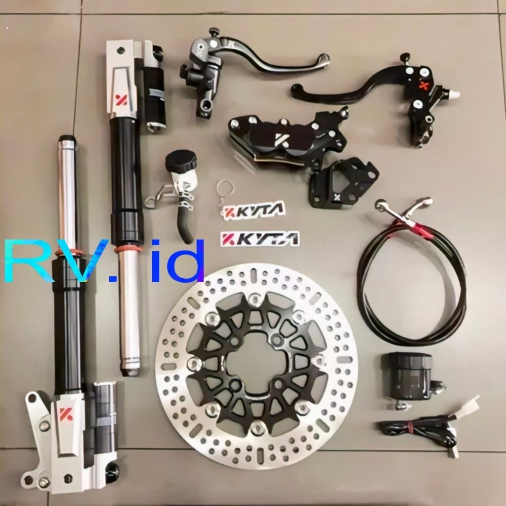 Paketan Pengereman Full KTC Kyta Master Rem 7NB 9/16x18 Set kanan kiri Kopling Switch Rem + Shock De