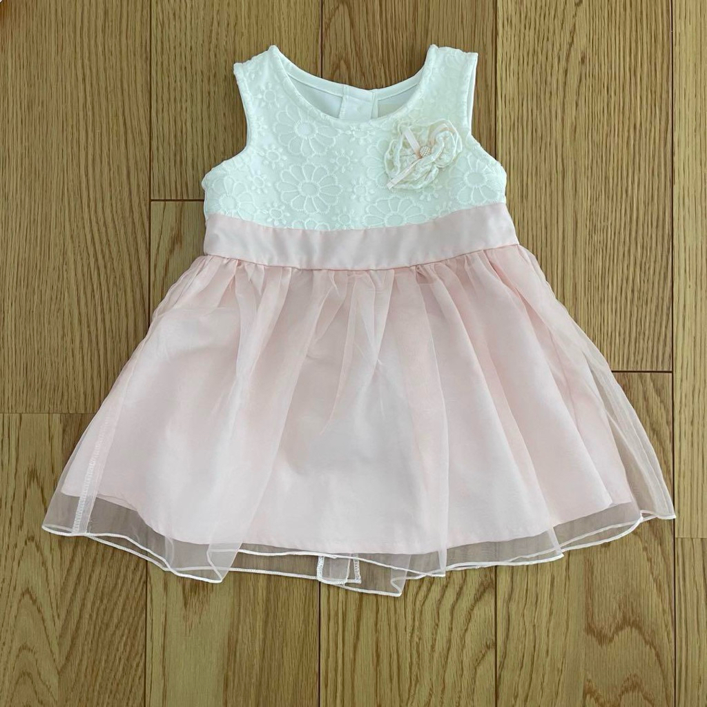 preloved dress ultah baby dress katbol renda katun bordir baby girls with organza peach dress lebara