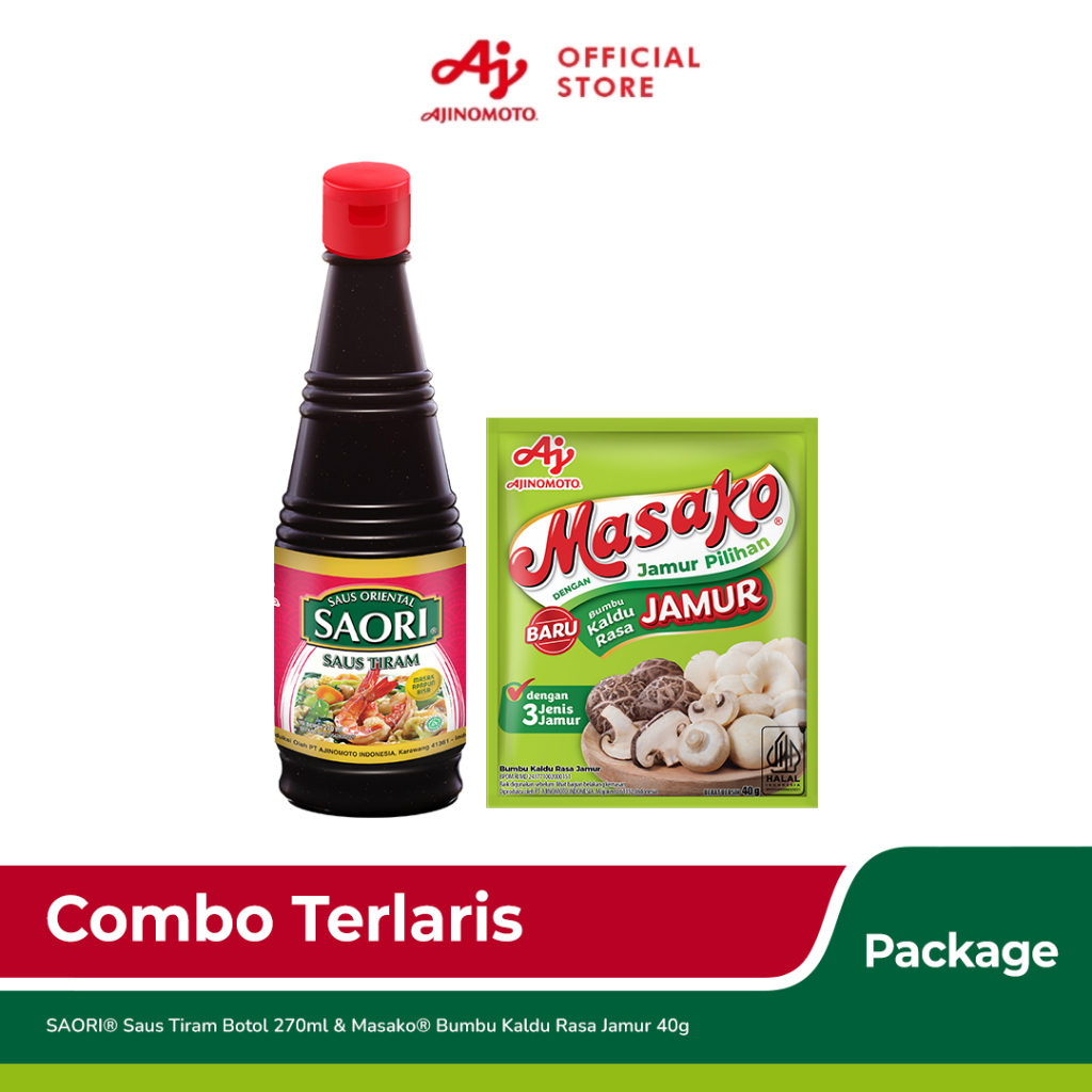 

Paket Spesial - Combo Terlaris - Saori Saus Tiram 270ml 1pcs & Masako Bumbu Kaldu Rasa Jamur 40g 1pcs - Dirgahayu Kemerdekaan Indonesia 80 Tahun