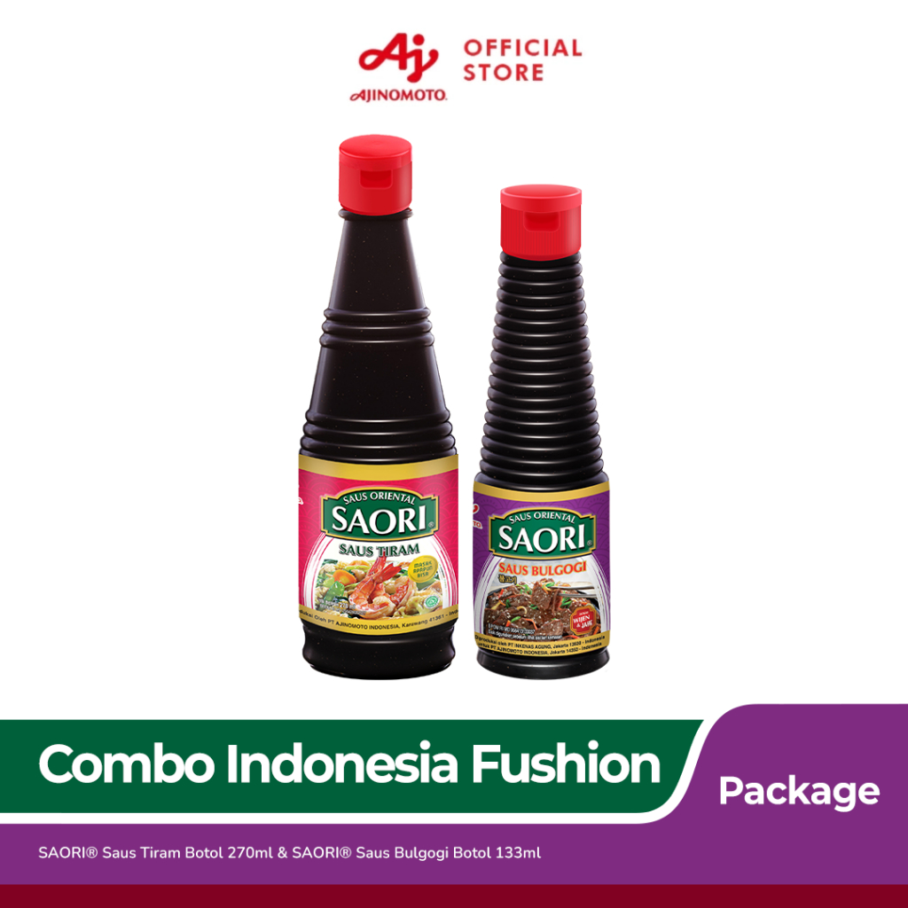 

Paket Spesial - Combo Indonesia Fushion - Saori Saus Tiram 270ml 1pcs & Saori Saus Bulgogi 133ml 1pcs - Dirgahayu Kemerdkaan Indonesia 80 Tahun