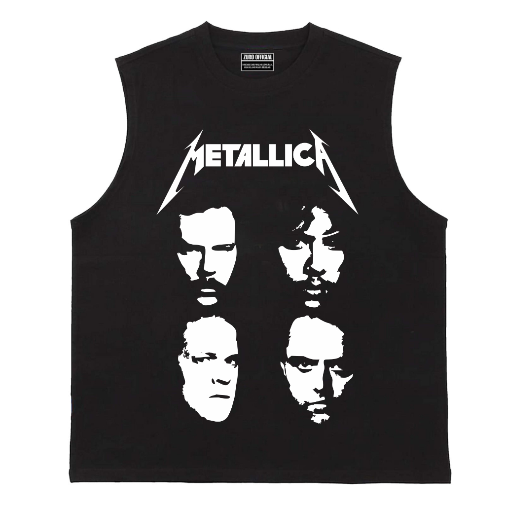 Zuro-T-Shirt Singlet Lekbong Pria Metallica Tanktop man Bahan 24s Combed