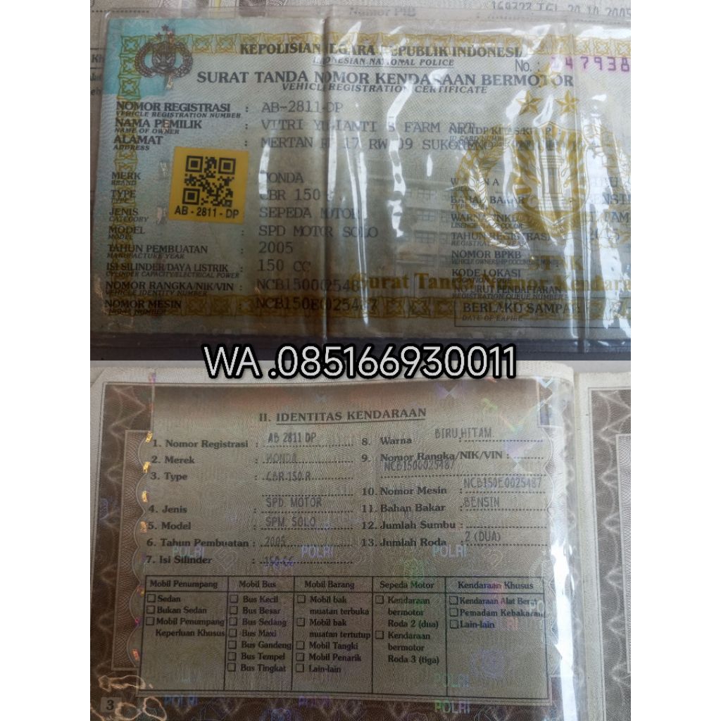 dokumen cbr 150 thailand