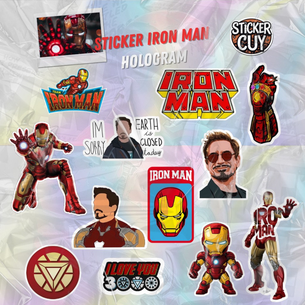 

STIKER IRON MAN I Stiker Vinyl ironman dengan Bahan Hologram Premium Anti Air dan Anti Gores