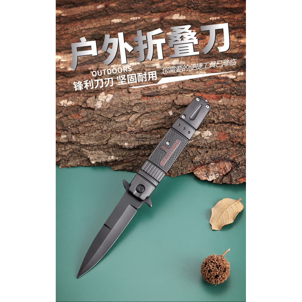 pisau lipat outdoor tactical browning