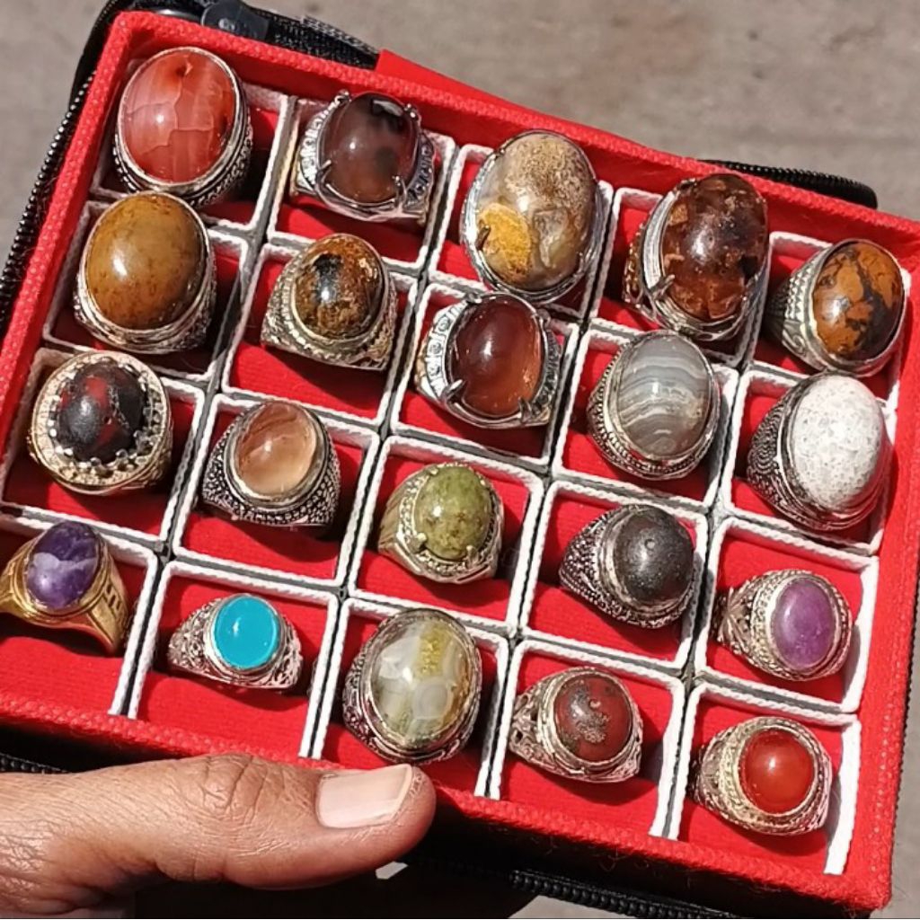 PROMO GROSIR NATURAL CINCIN BATU AKIK MURAH 1 KODI / 20 PCS TERMURAH