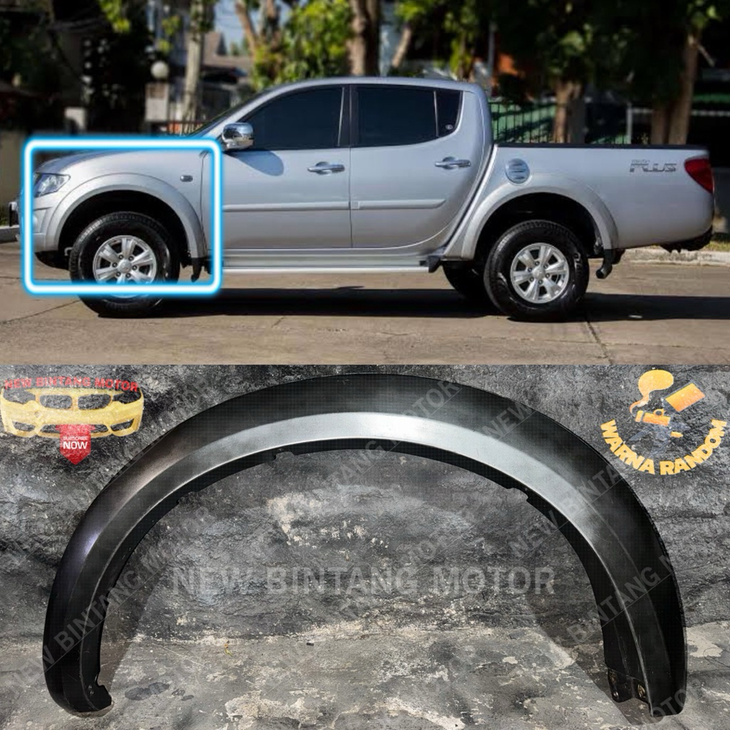 Over fender depan kiri mitsubishi triton strada 2010 2015 original