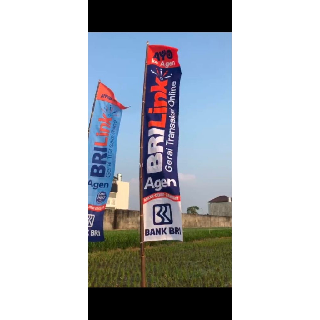 UMBUL-UMBUL AGEN BRILINK BLOK BIRU UKURAN : 90x400 CM