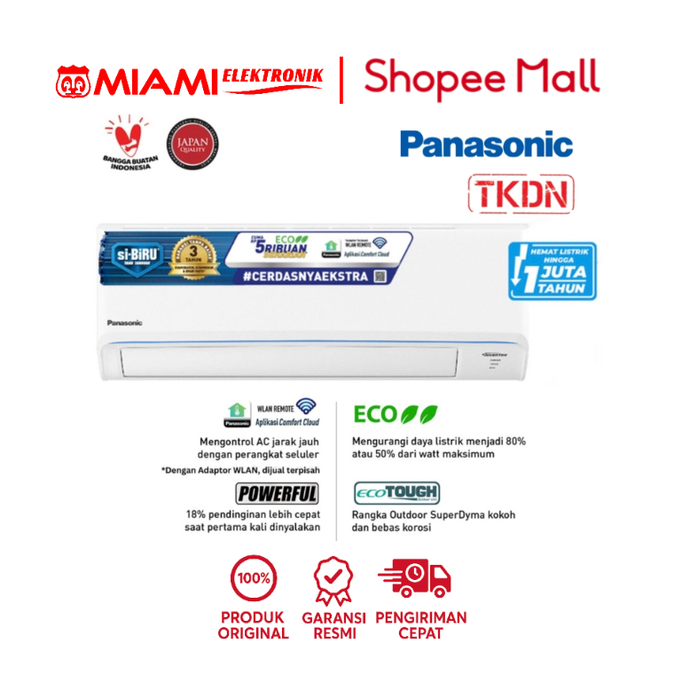 PANASONIC PU18AKJ AC Split 2 PK Inverter
