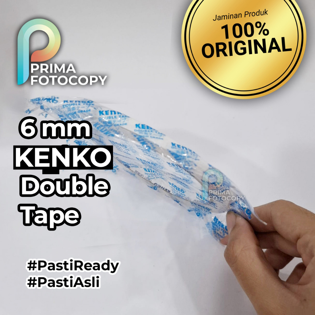 

Double Tape Double Sided Tape Perekat 2 Sisi 6mm tipis 1/4 in 6 mm Kenko dobel tip