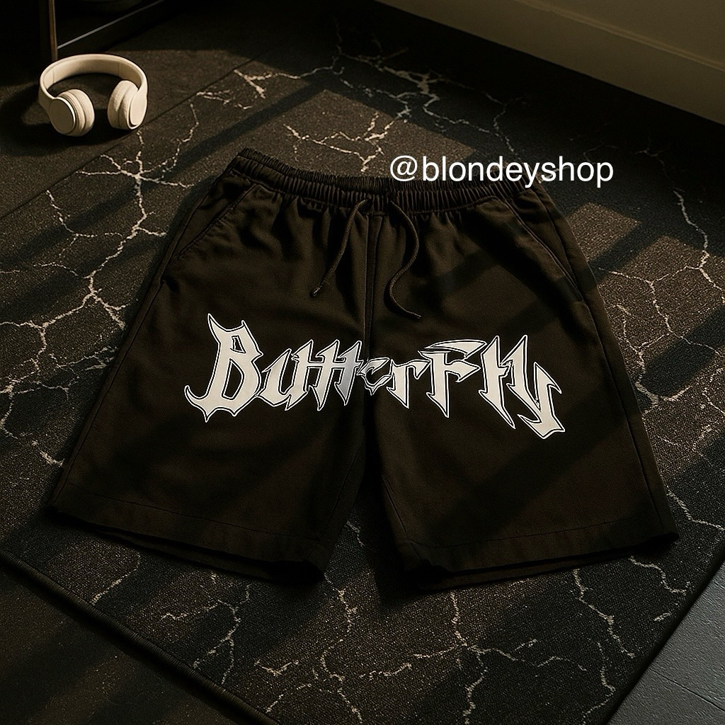 Blondey Boxer Bawahan Celana Pendek - BUTTERFLY Celana Pendek Bawahan Pria Wanita Boxer Katun