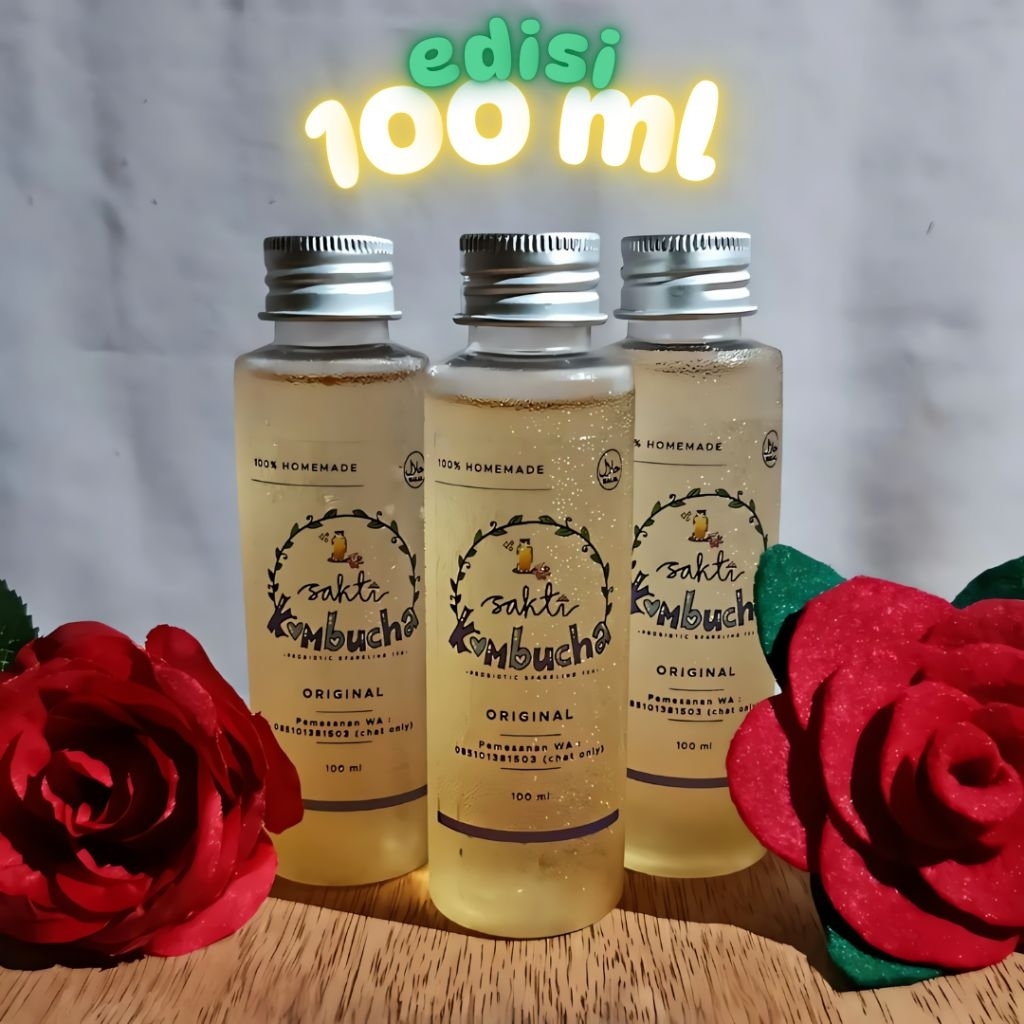 

Sakti Kombucha Drinks Malang | Minuman Probiotik Fermentasi Teh Herbal Sehat Alami Sparkling Tea Original (100ml)