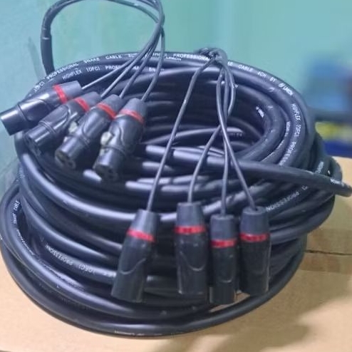 (20meter) Kabel Snake isi 4CH 4 Channel Xlr Male to Female