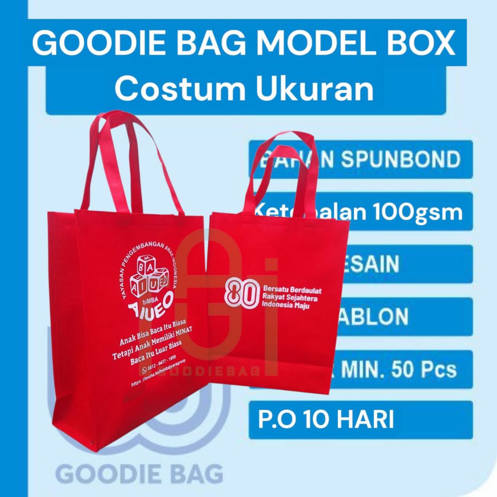 

TAS SPUNBOND COSTUM UKURAN
