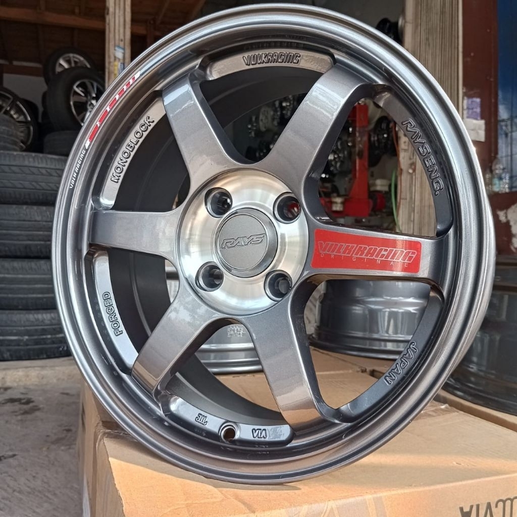 velk TE37 R15 pcd 4×100 lebar 6,5 et 42 kondisi BARU