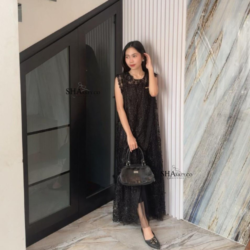 [Shakkey.Co] Outer Miccle Dress kondangan Wanita Kekinian Dress Kekinian Outfit Dress 2025 Hijab Non