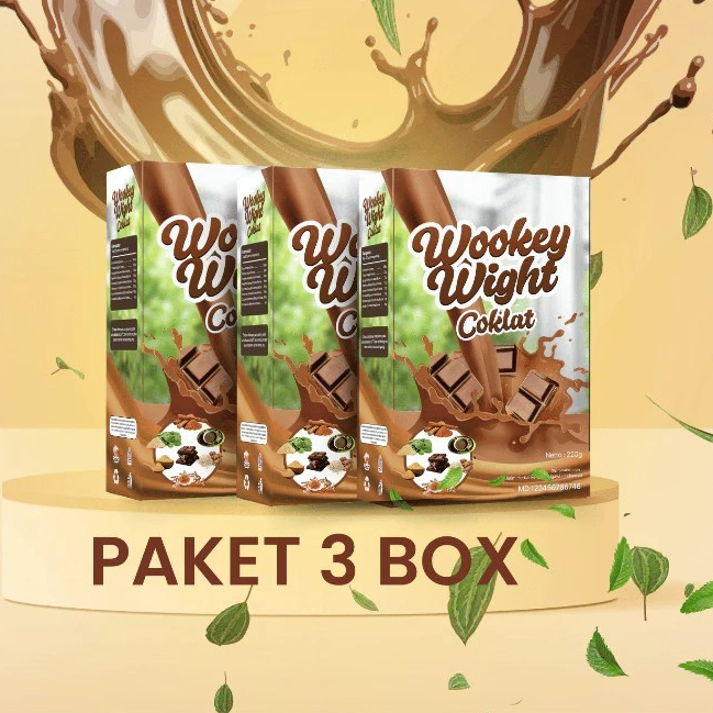 

3 BOX TERMURAH!!! Wookey Weight Coklat - Susu Penambah Berat Badan Paket 3 Box