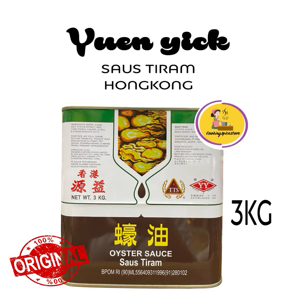 

Yuen Yick Oyster Sauce - Saus Tiram kaleng hongkong 3Kg