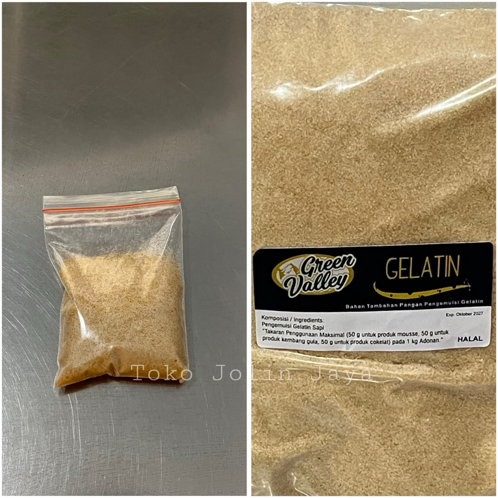 

50g Green Valley gelatine powder / gelatin sapi bubuk